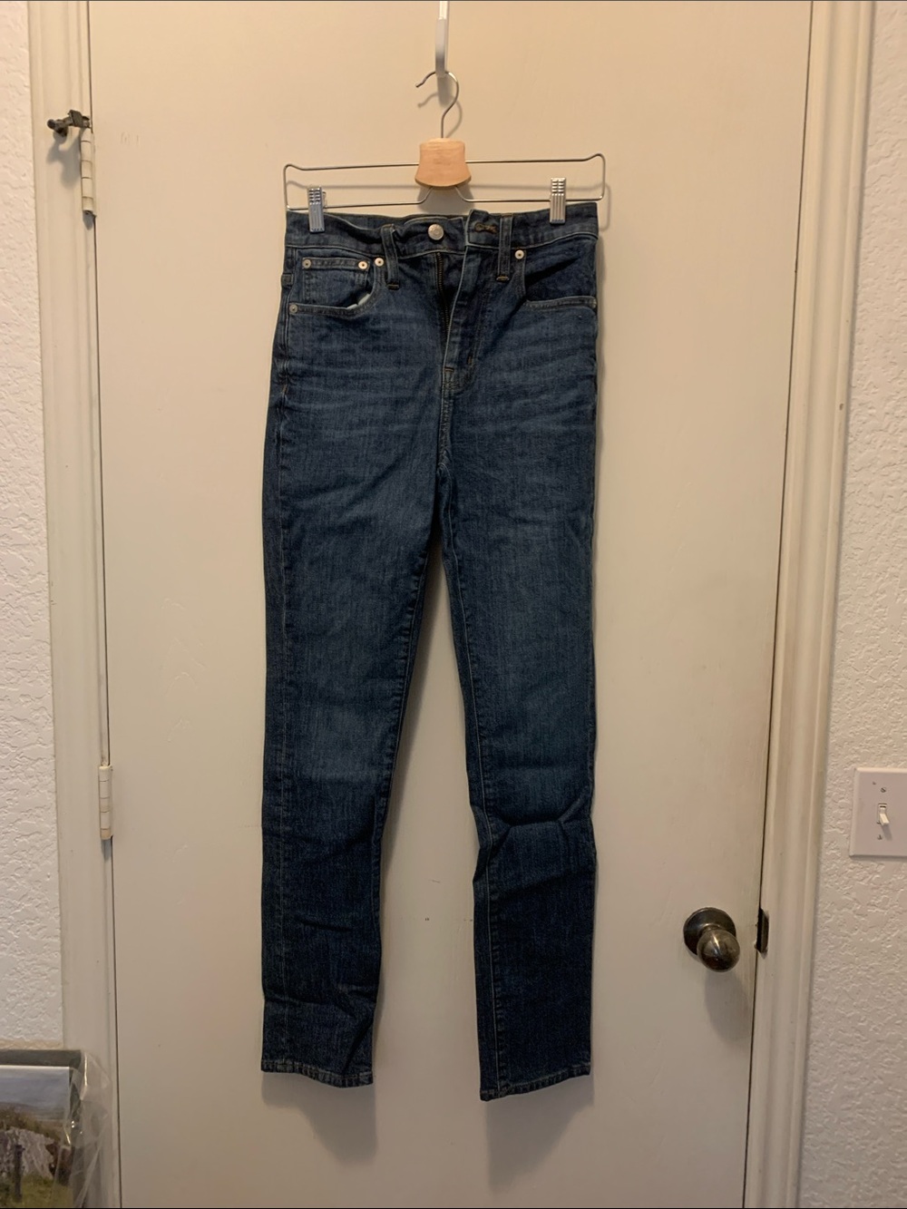 Madewell High-Rise Straight Dark Indigo Jeans